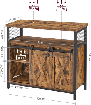 Credenza, Mobile da Cucina, Armadietto Organizzato
