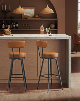 Sgabelli Cucina Set da 2, Sgabelli da Bar Girevoli