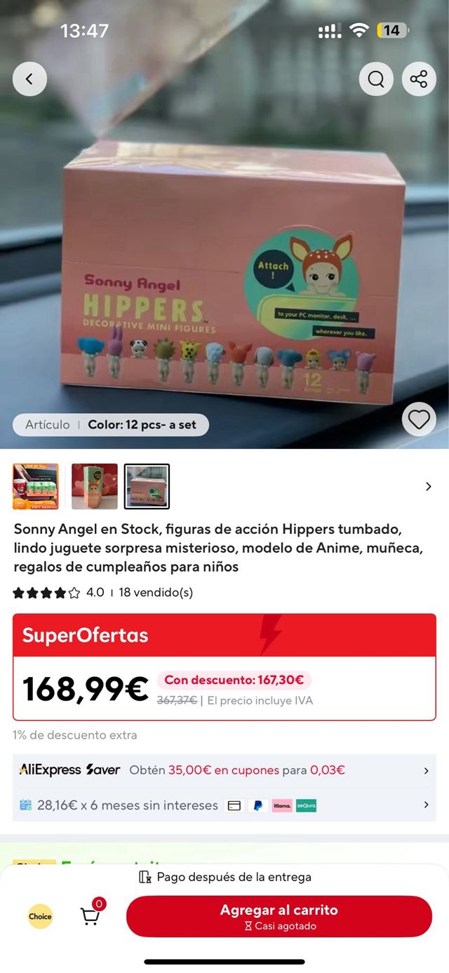 12 Muñecas Sonny Angel Hippers