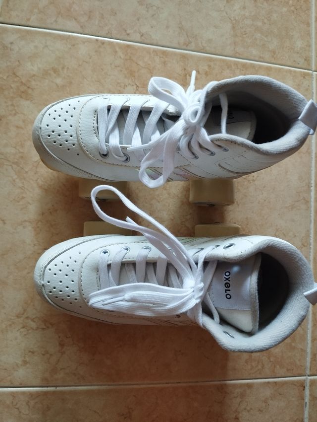 Pattini Oxelo a 4 ruote - Bianco