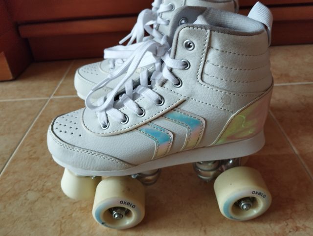 Pattini Oxelo a 4 ruote - Bianco