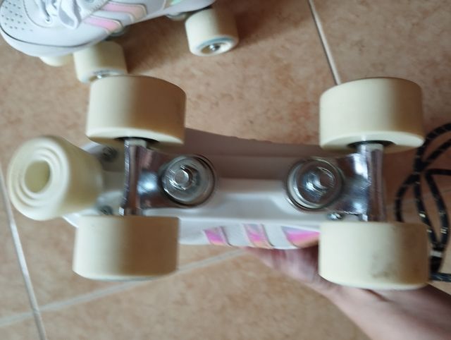 Pattini Oxelo a 4 ruote - Bianco