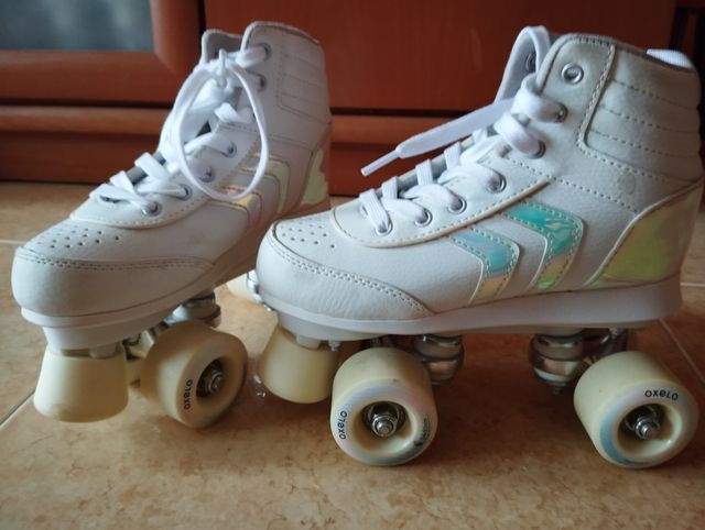 Pattini Oxelo a 4 ruote - Bianco