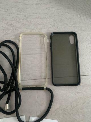 2 Fundas iPhone XS + 2 Cristales Templados