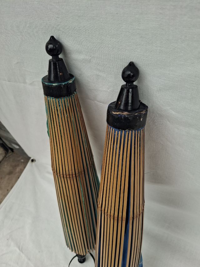 !OCASIÓN! 2 Parasoles Japoneses - Azul & Verde