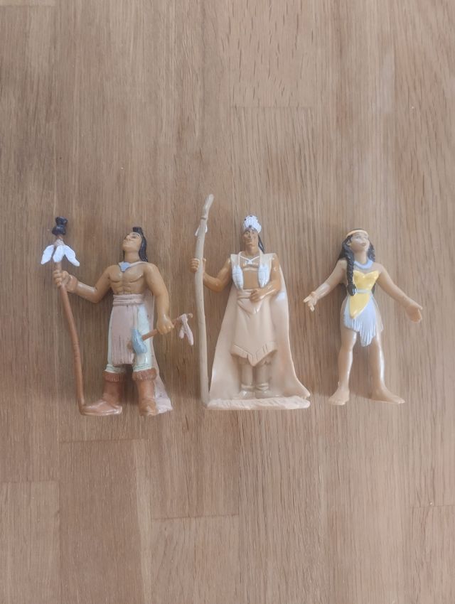 3 figure indiane in PVC del Wild West