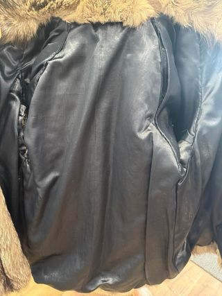 Chaquetón piel zorro plateado