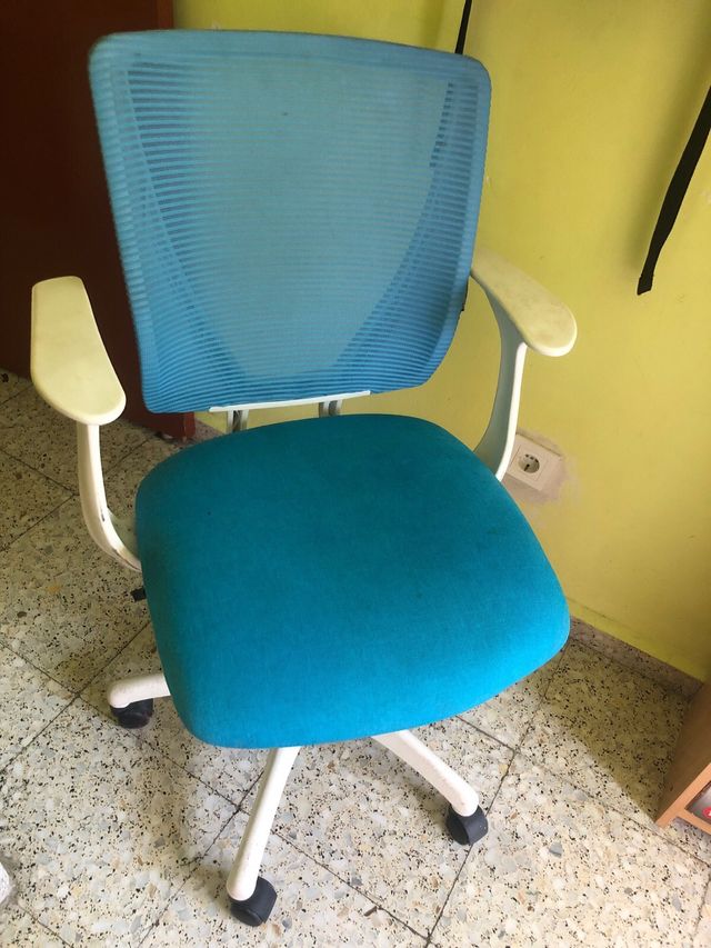 Silla escritorio azul - oficina
