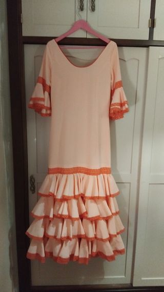 Vestido Flamenca coral- Talla L
