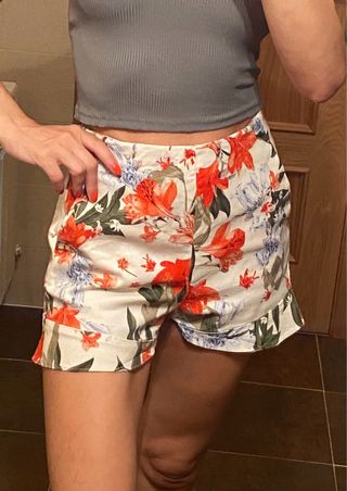 Shorts Zara estampados florales