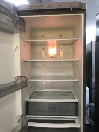 Nevera combi acero inoxidable
