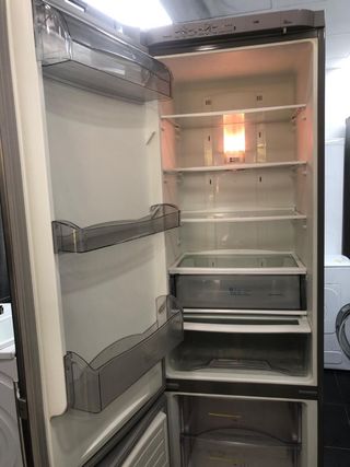 Nevera combi acero inoxidable