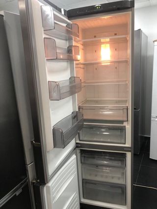 Nevera combi acero inoxidable