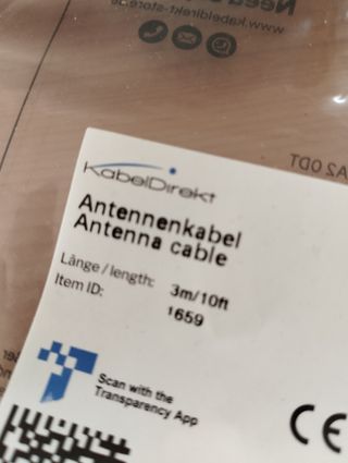 Cable coaxial antena 3m blanco