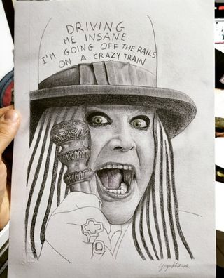 Disegno a matita Ozzy Osbourne