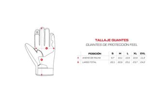 Guantes moto piel, proteccion