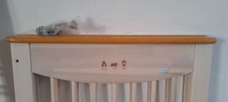 Cuna bebé madera y blanco