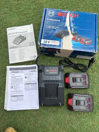 Bosch GAL 18V-40 Professional: Cargador y Baterias