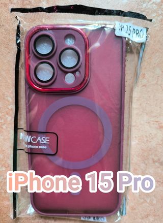 Cover iPhone 15 Pro MagSafe Vetrini Bordeaux
