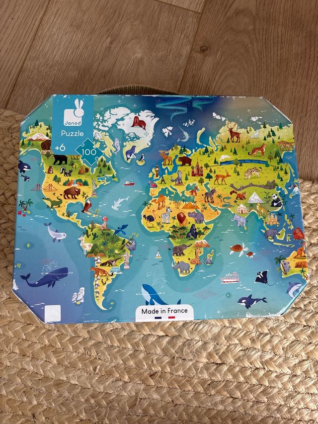 Puzzle Janod Mapa Mundo 100 piezas