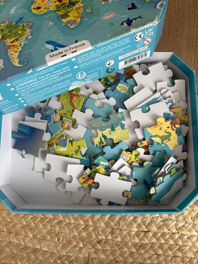 Puzzle Janod Mapa Mundo 100 piezas