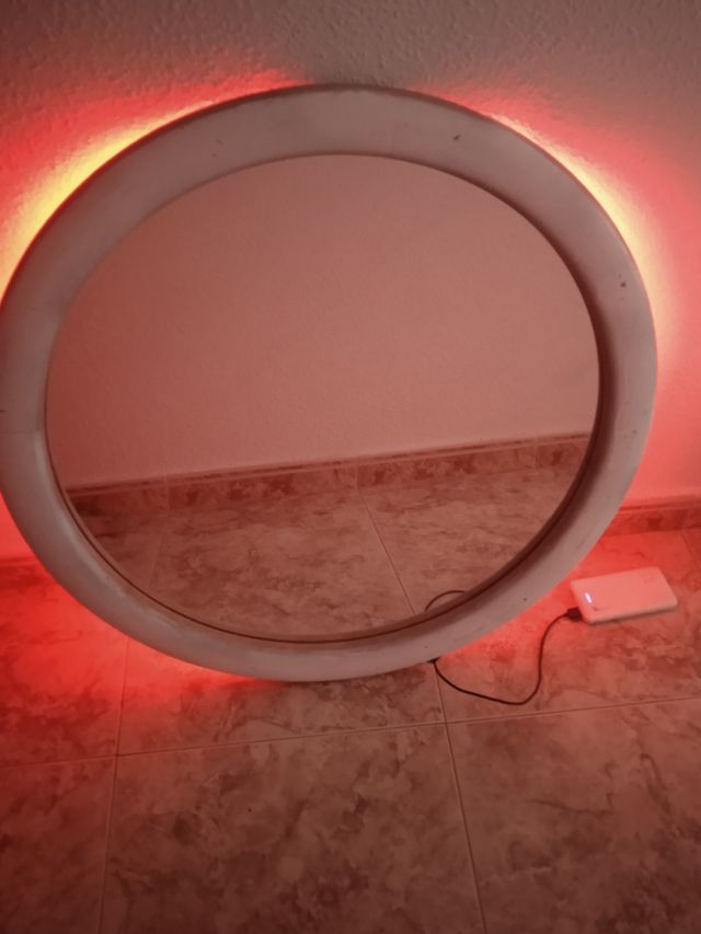 Specchio LED 70cm - Rosso & Bianco