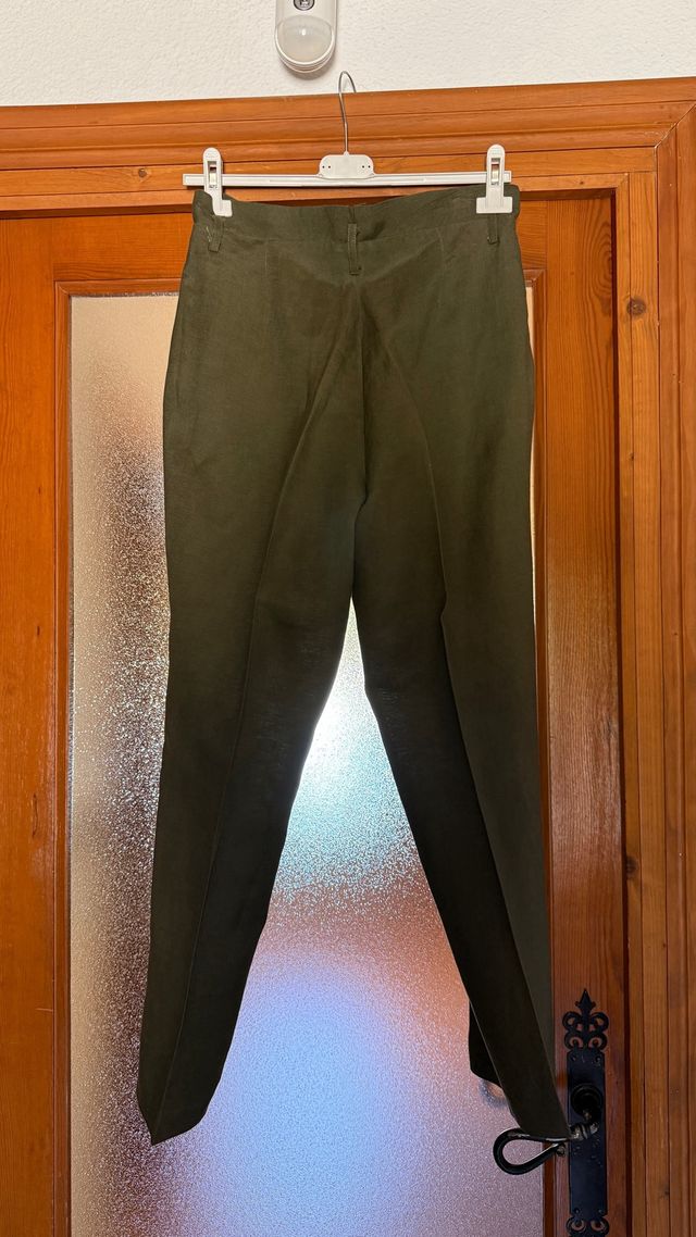 Pantalón Lino Verde Oliva