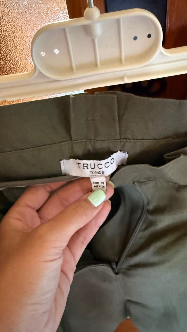 Pantalón Lino Verde Oliva