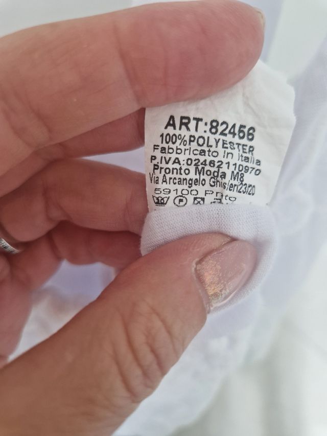 Canotta bianca ricamata