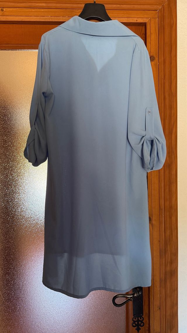 Vestido camisero azul claro
