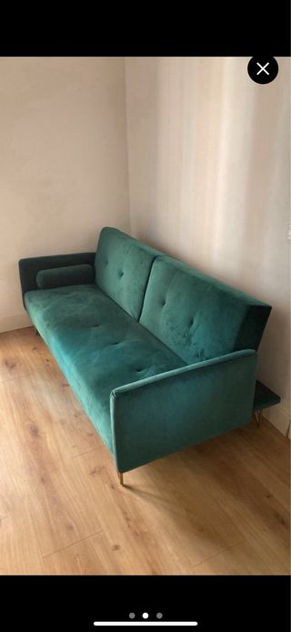Sofá cama verde 3 plazas - Sklum