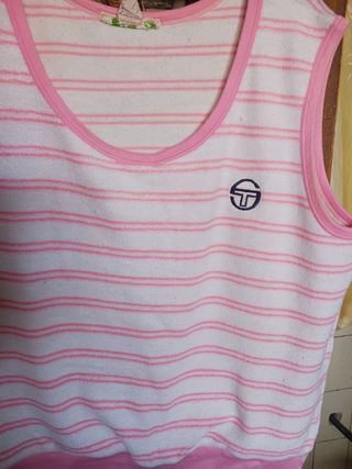 Canotta Sergio Tacchini rosa-bianca o blu è bianca