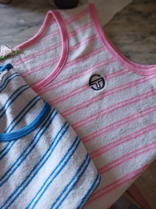 Canotta Sergio Tacchini rosa-bianca o blu è bianca