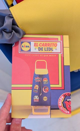 Carrito compra Lidl - Azul, Amarillo y Rojo