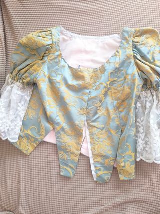 Traje Fallera azul y dorado