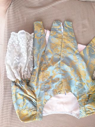 Traje Fallera azul y dorado