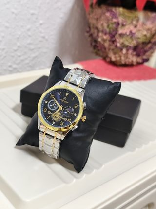 Reloj  Hombre Azul-Dorado