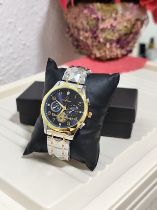Reloj  Hombre Azul-Dorado