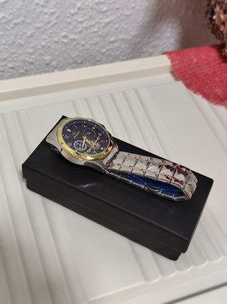 Reloj  Hombre Azul-Dorado