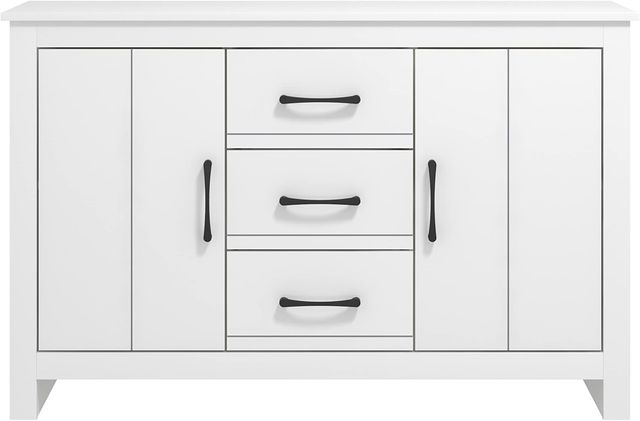 Credenza bianca legno 2 ante 3 cassetti