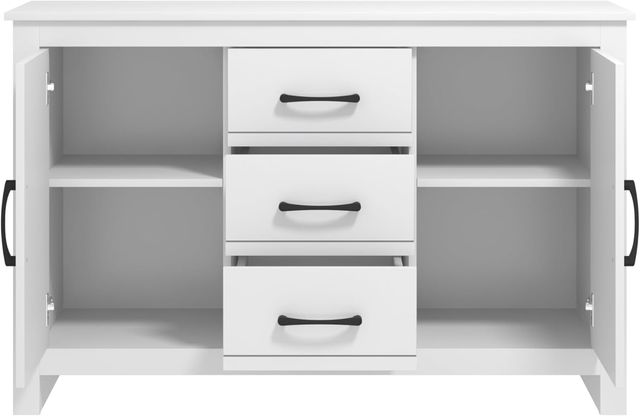 Credenza bianca legno 2 ante 3 cassetti
