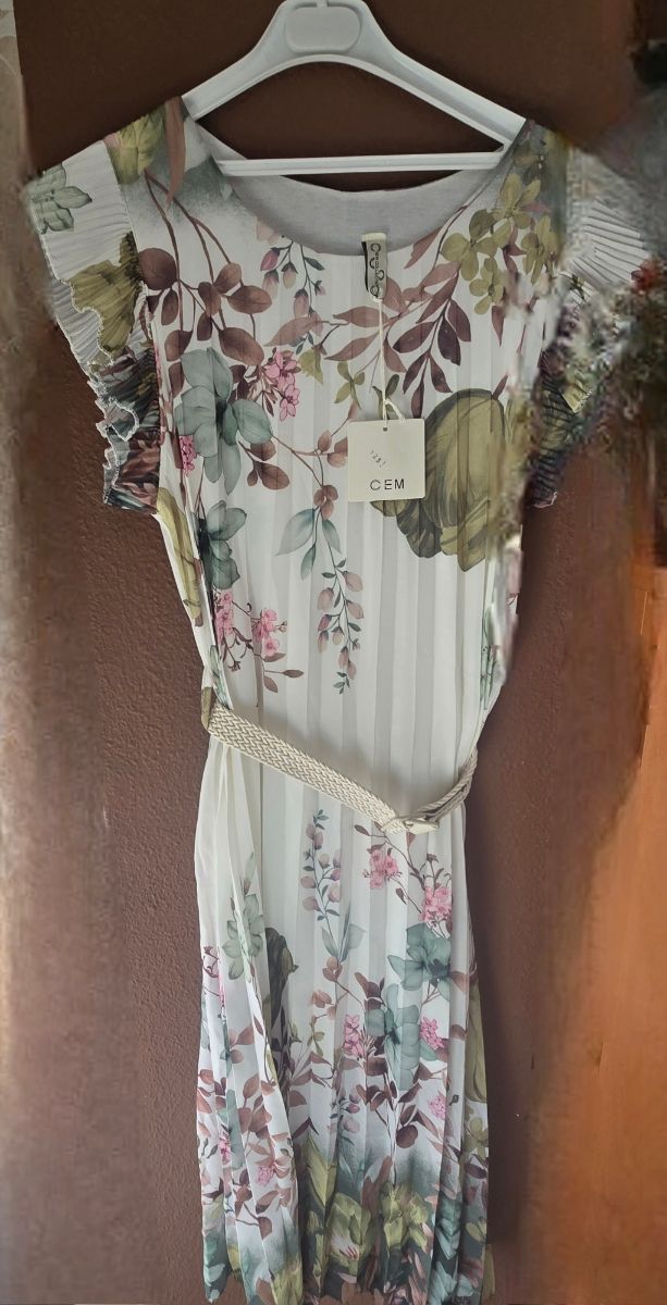 Vestido largo estampado floral