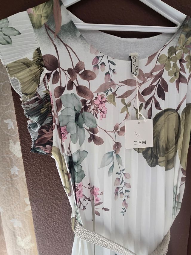 Vestido largo estampado floral