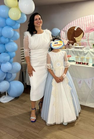 Vestido ceremonia blanco - Talla L
