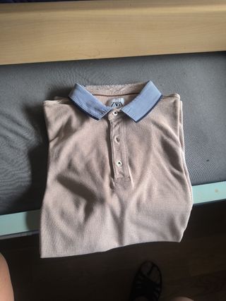 Polo Zara beige hombre. QUEDAR/RECOGER DN PERSONA