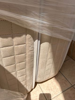 Somier cama 105cm metal-madera con colchon nuevo