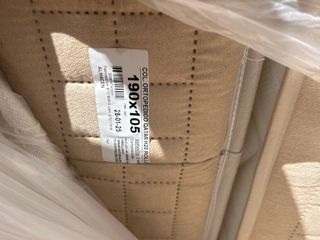 Somier cama 105cm metal-madera con colchon nuevo