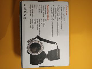 Flash Anular + Luz LED continua