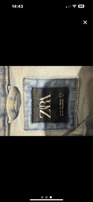 dos Chaquetas vaqueras Zara azul tejana +roja