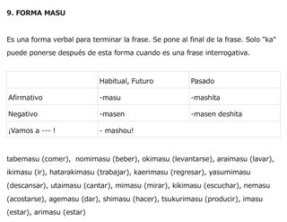 16 temas gramaticales de idioma japonés